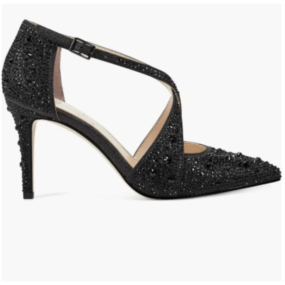Jessica Simpson Accile Black Rhinestone Heels Size 8M – Worn Twice - Picture 4 of 10
